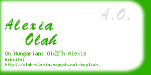alexia olah business card